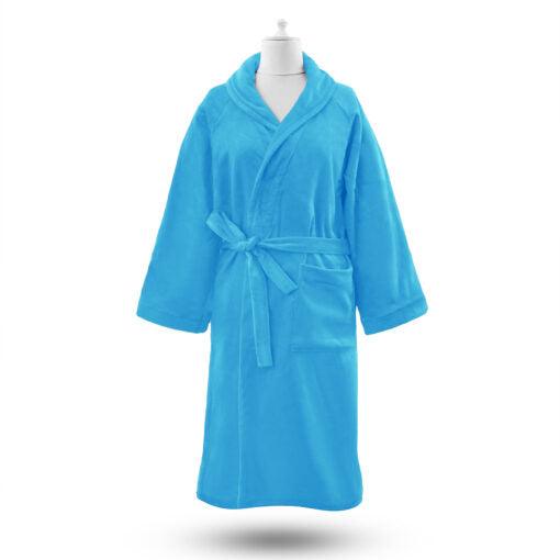 Turquoise Robe 100% Cotton - S