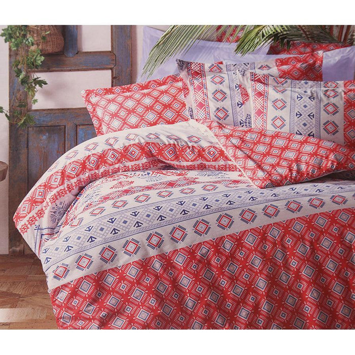 3pcs Duvet Cover 160*220 Ethnic Red