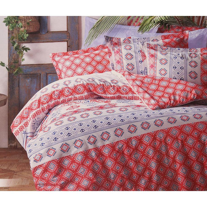 4pcs Duvet Cover 200*220 Ethnic Red