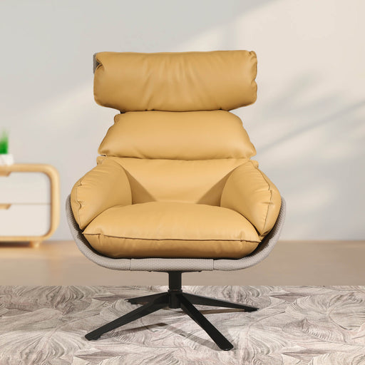 Yellow Accent Arm Chair in Scandinavian Style