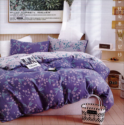 B duvet cover set double 100% cotton kashmir 1007