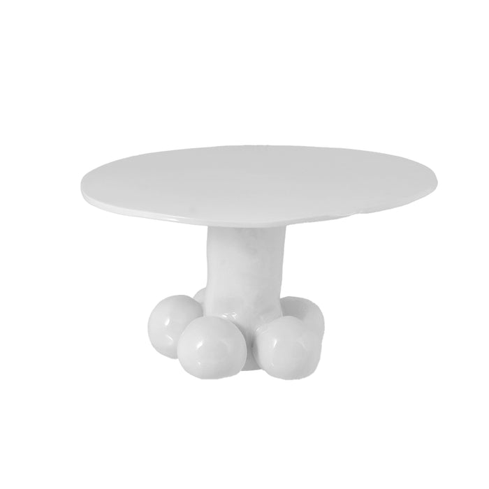 Ceramic cake stand ball 33x33x22 white