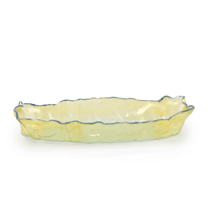 Oval Gondola Bowl Big 50x20 cm Yellow with rim