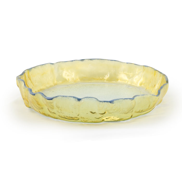 Organic Round Bowl Big 50 cm Yellow with rim