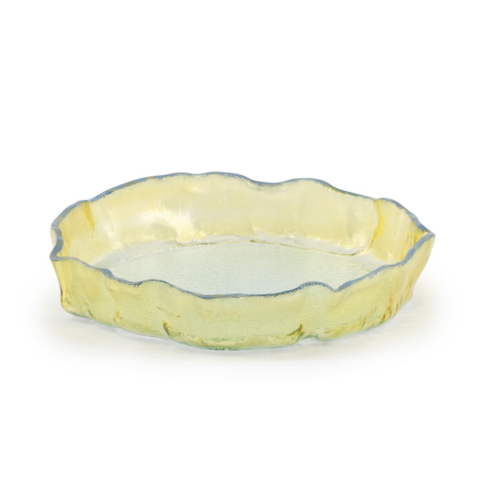 Organic Round Bowl Big 50 cm Yellow with rim