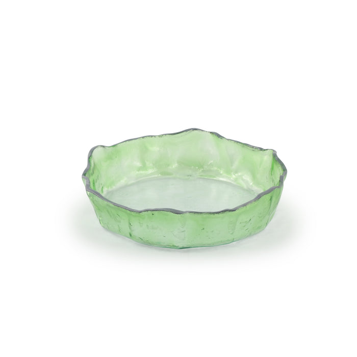 Organic Round Bowl Medium 40 cm Green with rim