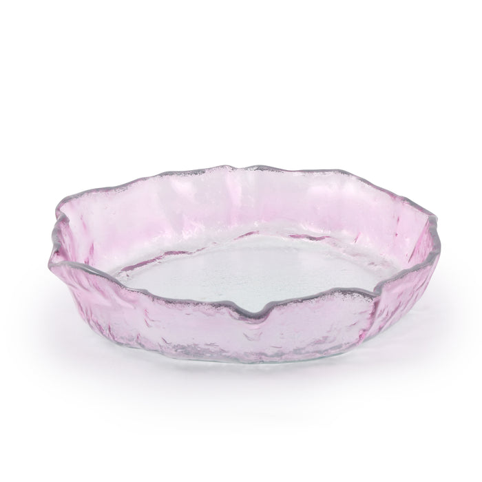 Organic Round Bowl Small 30 cm Pink with rim
