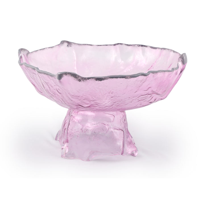 Fruit Bowl with Base Pink with rim