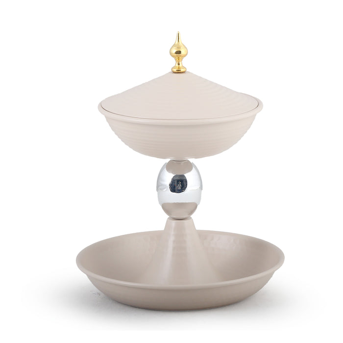 Metal Dates plate 2 tier