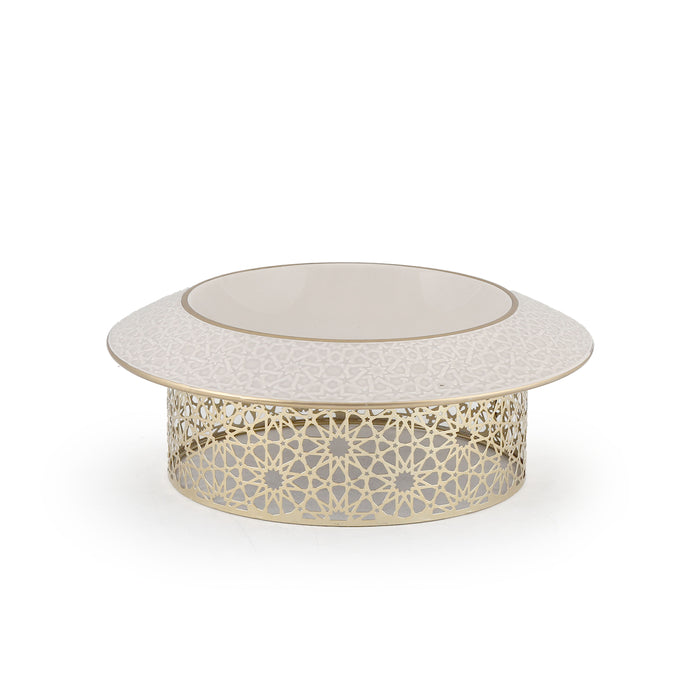 Metal Gold Stand w porceline Plate