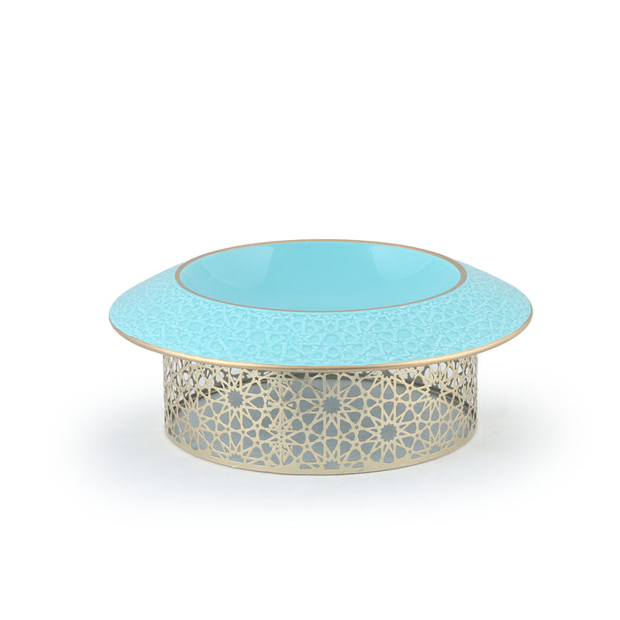 Metal Gold Stand w porceline Plate