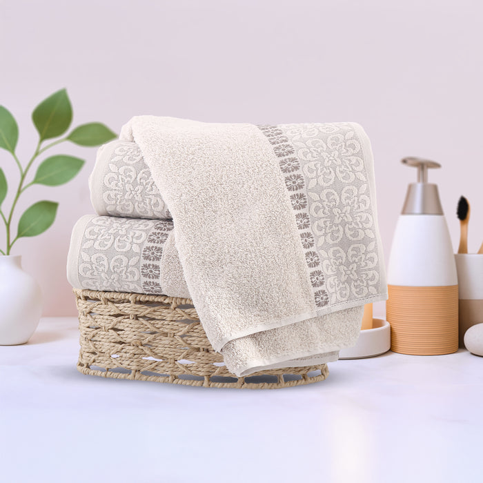 Beige 64 Jaquard 90*50 Towel