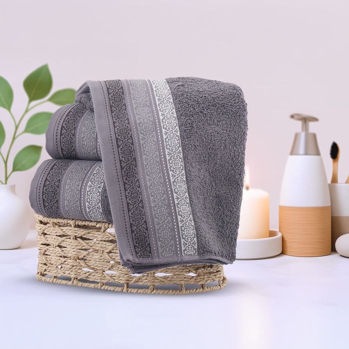Dark Grey 020 Jaquard 90*50 Towel