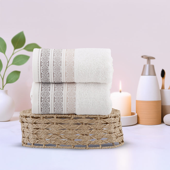 Cream 061 Jaquard 140*70 Towel