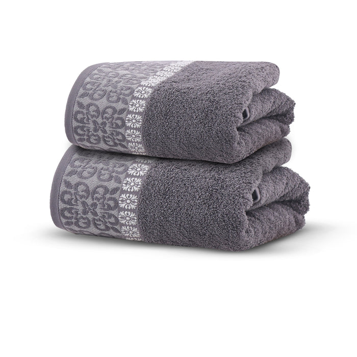 Dark Grey 64 Jaquard 140*70 Towel