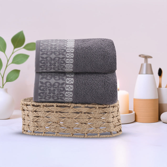 Dark Grey 64 Jaquard 140*70 Towel
