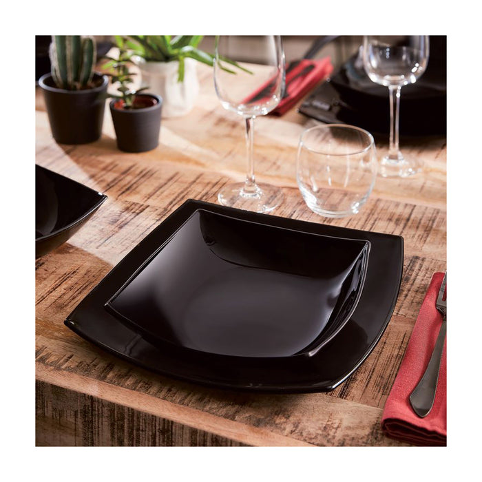Deep plate Quadrato 20 x 20 cm black LUMINARC