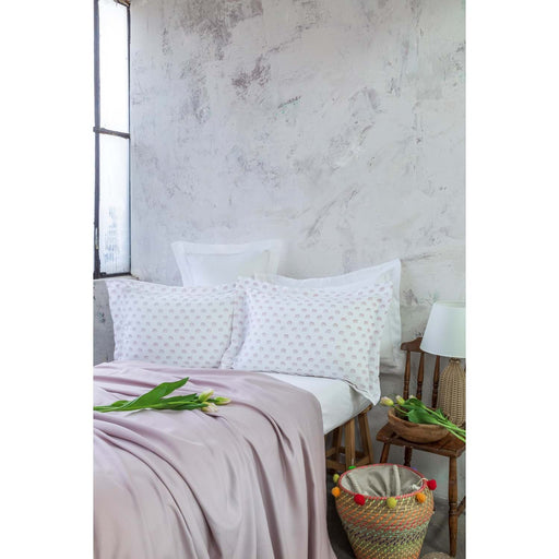 AP BAMBOO OLIVER VIOLET Double Bed Spread Set