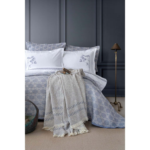 AP  CROWN INDIGODouble Duvet Cover with Bed Spread & Blanket Set