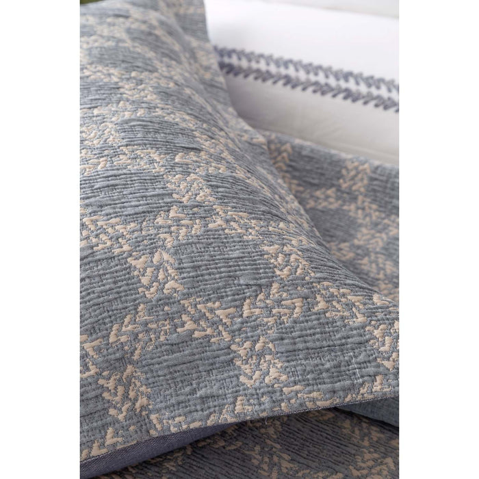 AP  CROWN INDIGODouble Duvet Cover with Bed Spread & Blanket Set
