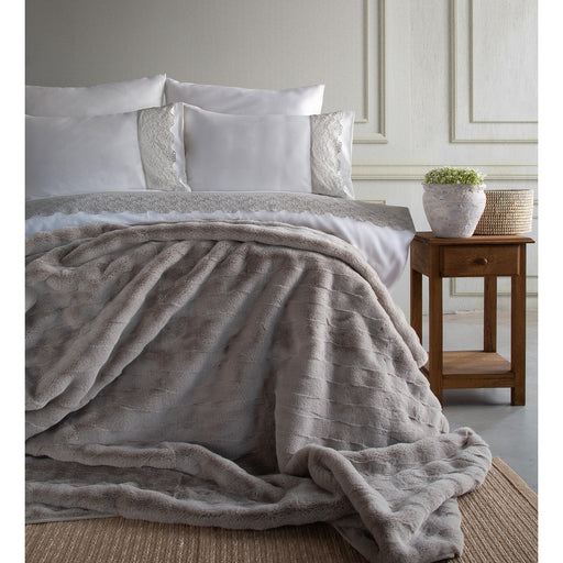 AP NOLAN GRI Double Duvet Cover with Blanket Set