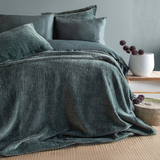 AP PARIS YESILDouble Duvet Cover with Bed Spread Set