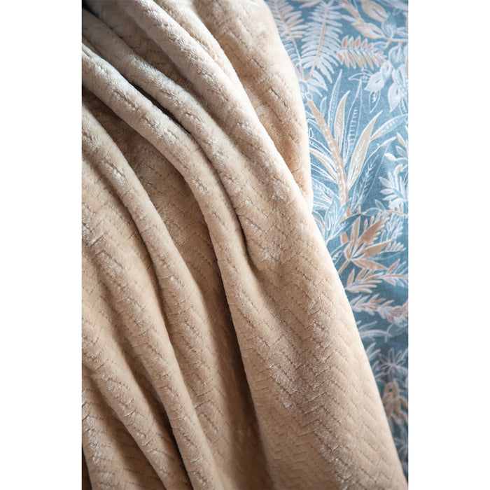 AP  TAMMY BEIGE Double Duvet Cover with Blanket & Bedspread Set