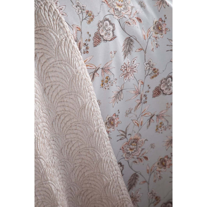 AP ALBERTA BLUSHDouble Duvet Cover with Bed Spread & Blanket Set