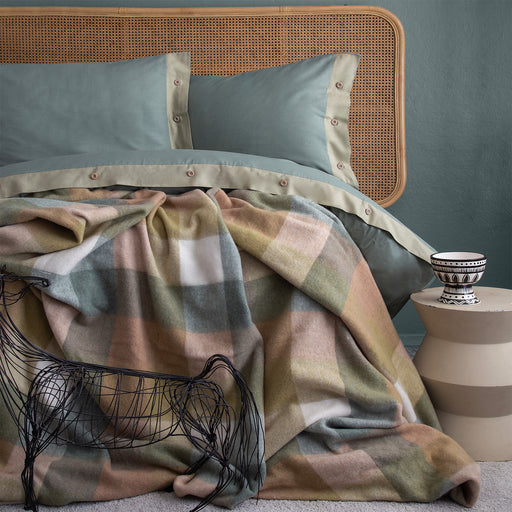 APPORTO OLIVE Single Duvet Cover with Bedspread Set