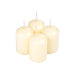 SET OF 4 PILLAR CANDLES D4*H6CM FRAGRANCE VANILLA