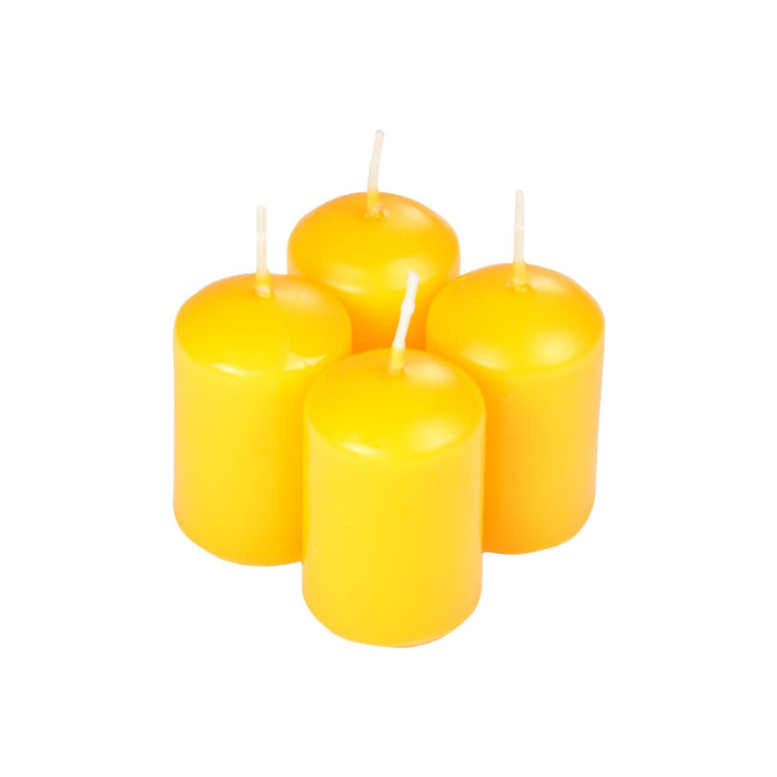 SET OF 4 PILLAR CANDLES O4*H6CM ESSENTIEL FRAGRANCE TIARE FLOWER