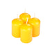 SET OF 4 PILLAR CANDLES O4*H6CM ESSENTIEL FRAGRANCE TIARE FLOWER