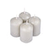 SET OF 4 PILLAR CANDLES O4*H6CM ESSENTIEL FRAGRANCE WHITE MUSC