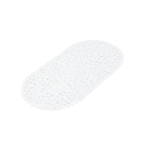 NON-SLIP BATH MAT 36 x 69 CM NON PRINTED PVC VITAMINE SDB WHITE