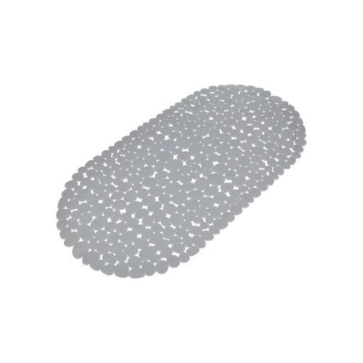 NON-SLIP BATH MAT 36 x 69 CM NON PRINTED PVC VITAMINE SDB LIGHT GREY