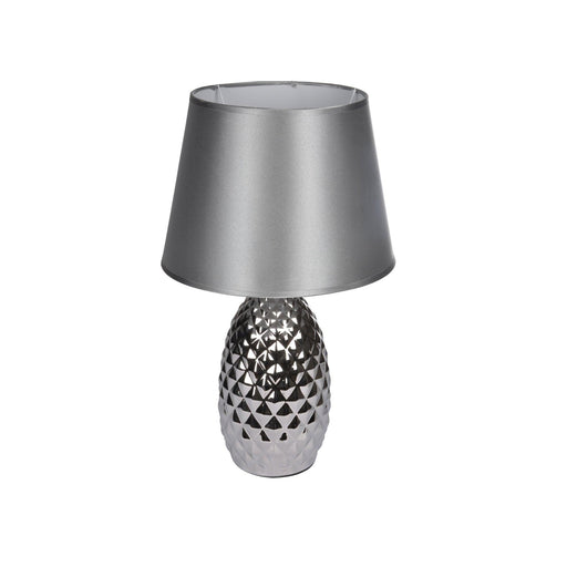 CERAMIC LAMP PINEAPPLE EFFECT O28*H46CM SILVER E14 SILVER