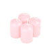 SET OF 4 PILLAR CANDLES O4*H6CM ESSENTIEL FRAGRANCE ROSE