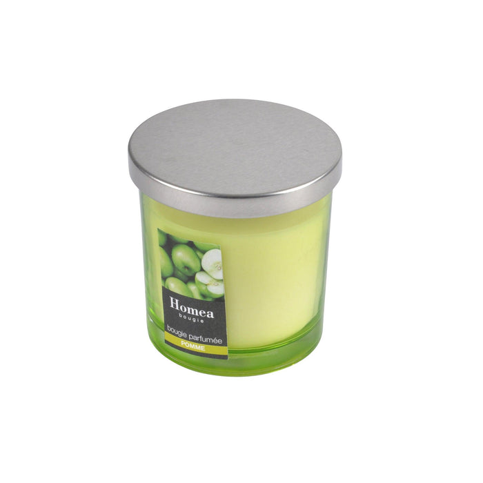 GLASS CANDLE WITH METAL LID D8.5*H8.8CM ESSENTIEL FRAGRANCE APPLE