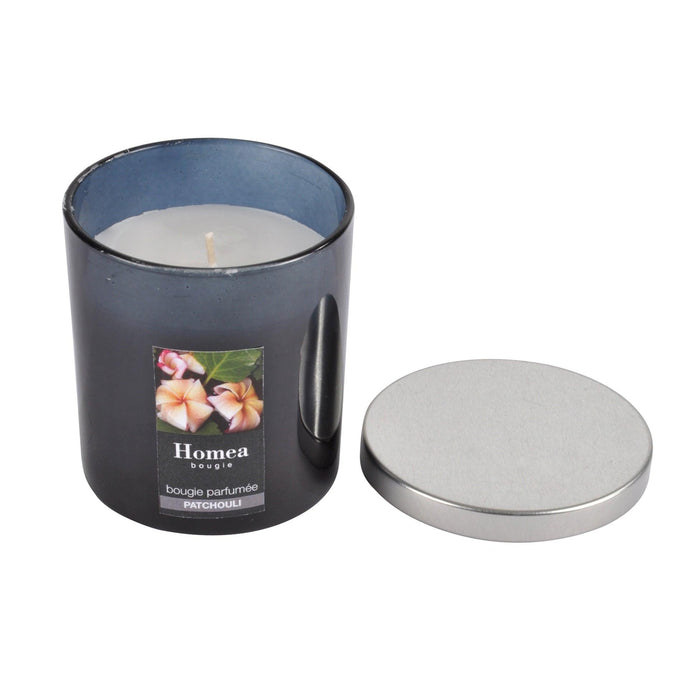 GLASS CANDLE WITH METAL LID D8.5*H8.8CM ESSENTIEL FRAGRANCE PATCHOULI