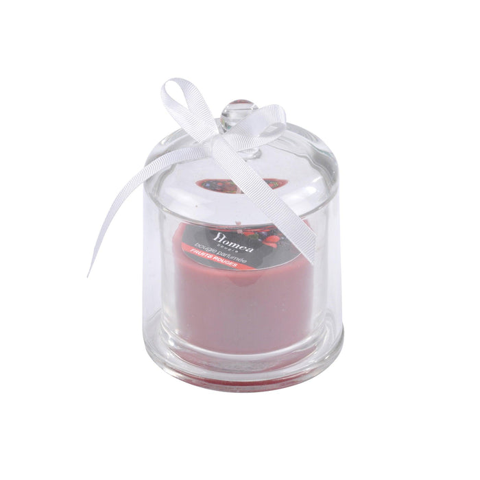 GLASS CANDLE D9*H12CM ESSENTIEL FRAGRANCE RED FRUITS