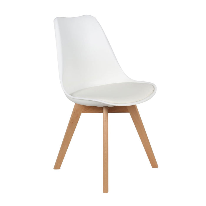 SCANDINAVIAN CHAIR WHITE PADDED PP SHELL