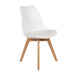 SCANDINAVIAN CHAIR WHITE PADDED PP SHELL