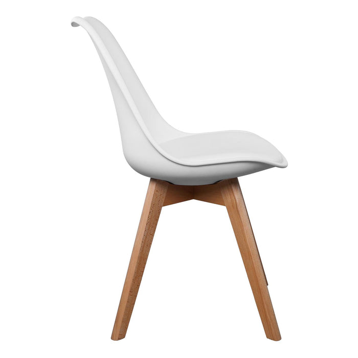 SCANDINAVIAN CHAIR WHITE PADDED PP SHELL