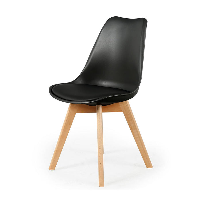 SCANDINAVIAN CHAIR BLACK PADDED PP SHELL