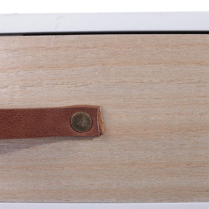 WHITE WOODEN BEDSIDE TABLE WITH 1 DRAWER