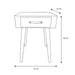 WHITE WOODEN BEDSIDE TABLE WITH 1 DRAWER