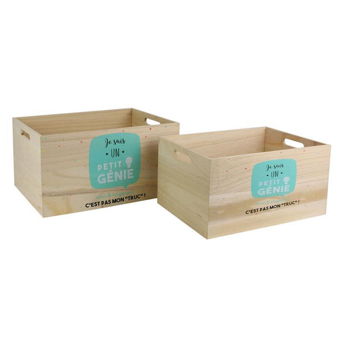 SET OF 2 STORAGE BOXES