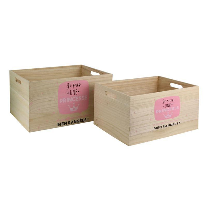 SET OF 2 STORAGE BOXES