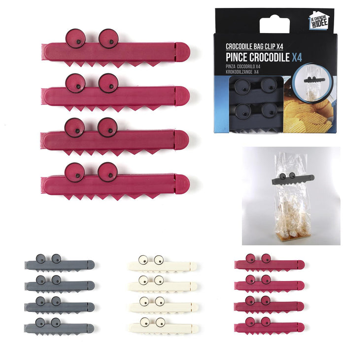 1 set - CROCODILE BAG CLIPS X4 - for color option contact us on 03 46 45 47