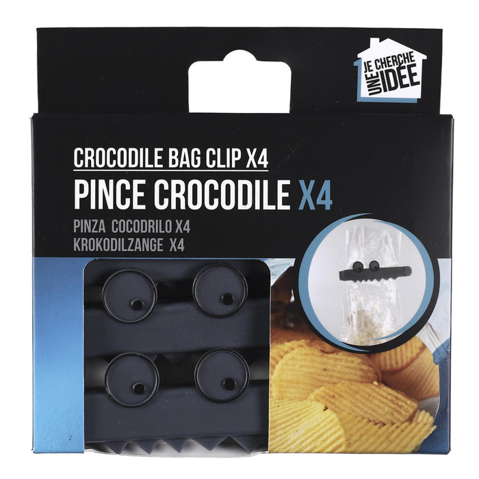 1 set - CROCODILE BAG CLIPS X4 - for color option contact us on 03 46 45 47